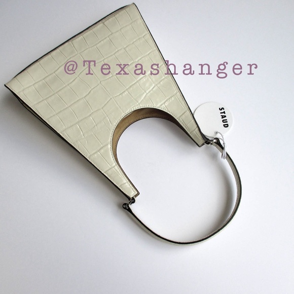NWT STAUD Rey Shoulder Bag Cream - Picture 13 of 16
